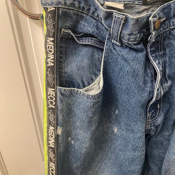 Y2K Denim Distressed Mecca Medina Carpenter Jeans Size 32 x 30 - Picture 3 of 7
